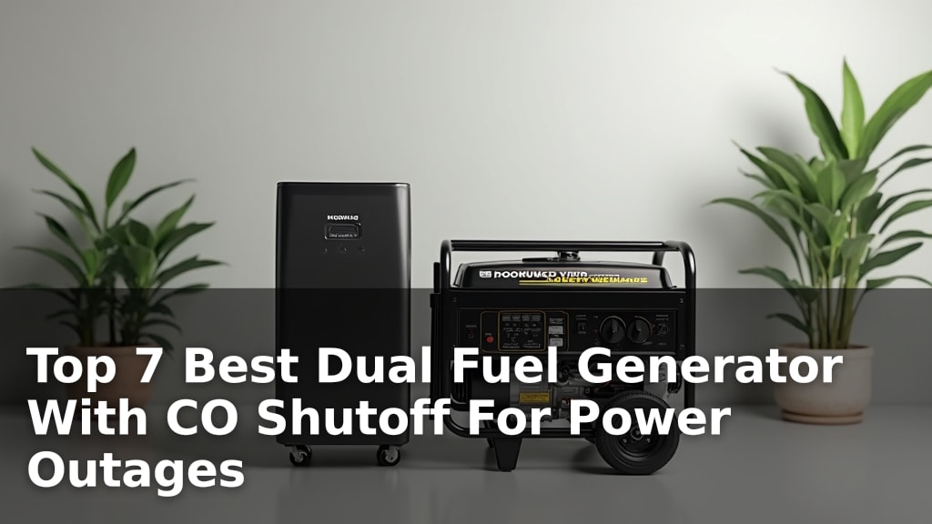 Top 7 Best Dual Fuel Generator With CO Shutoff For Power Outages