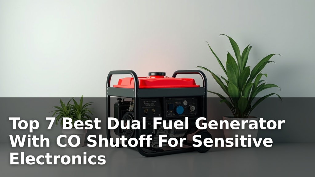 Top 7 Best Dual Fuel Generator With CO Shutoff For Sensitive Electronics