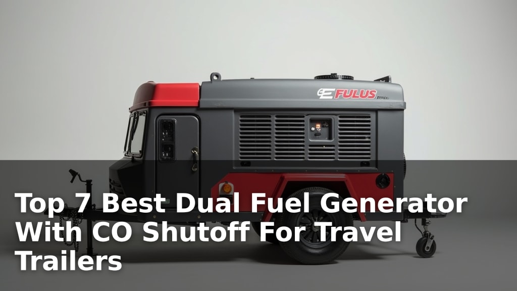 Top 7 Best Dual Fuel Generator With CO Shutoff For Travel Trailers