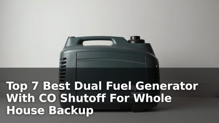 Top 7 Best Dual Fuel Generator With CO Shutoff For Whole House Backup