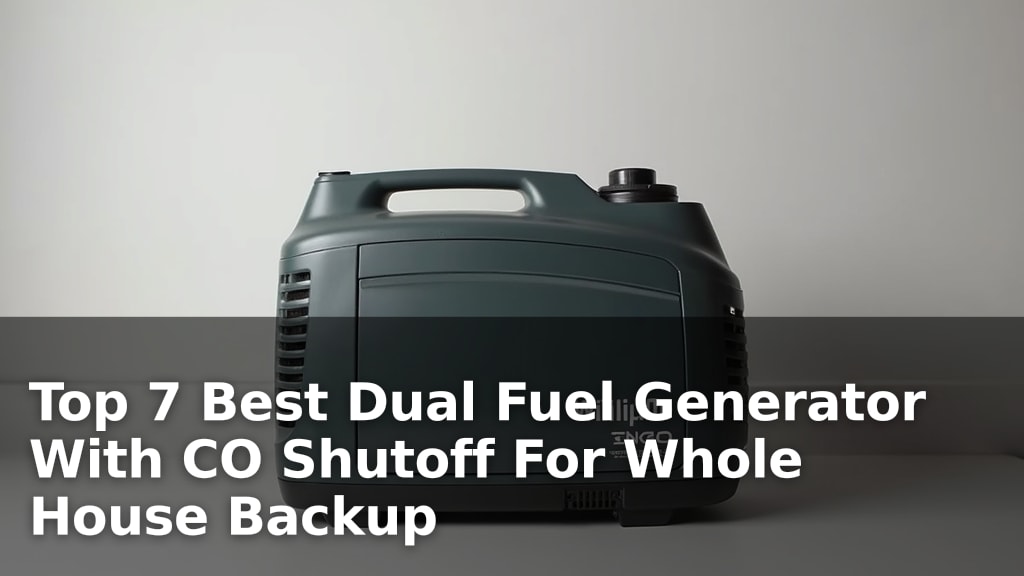 Top 7 Best Dual Fuel Generator With CO Shutoff For Whole House Backup