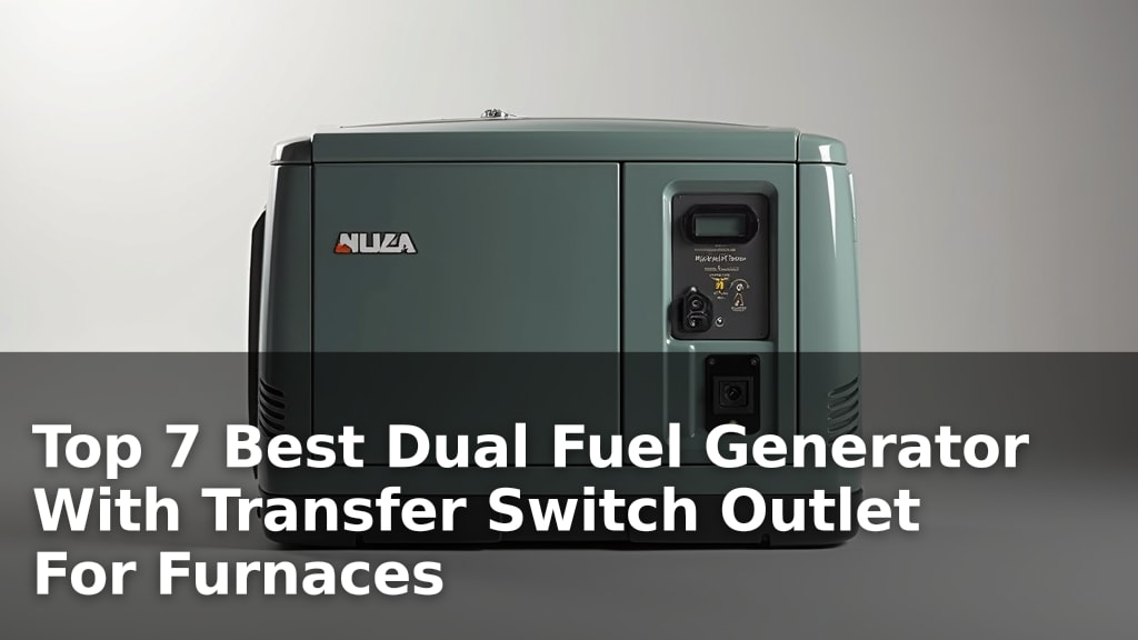 Top 7 Best Dual Fuel Generator With Transfer Switch Outlet For Furnaces