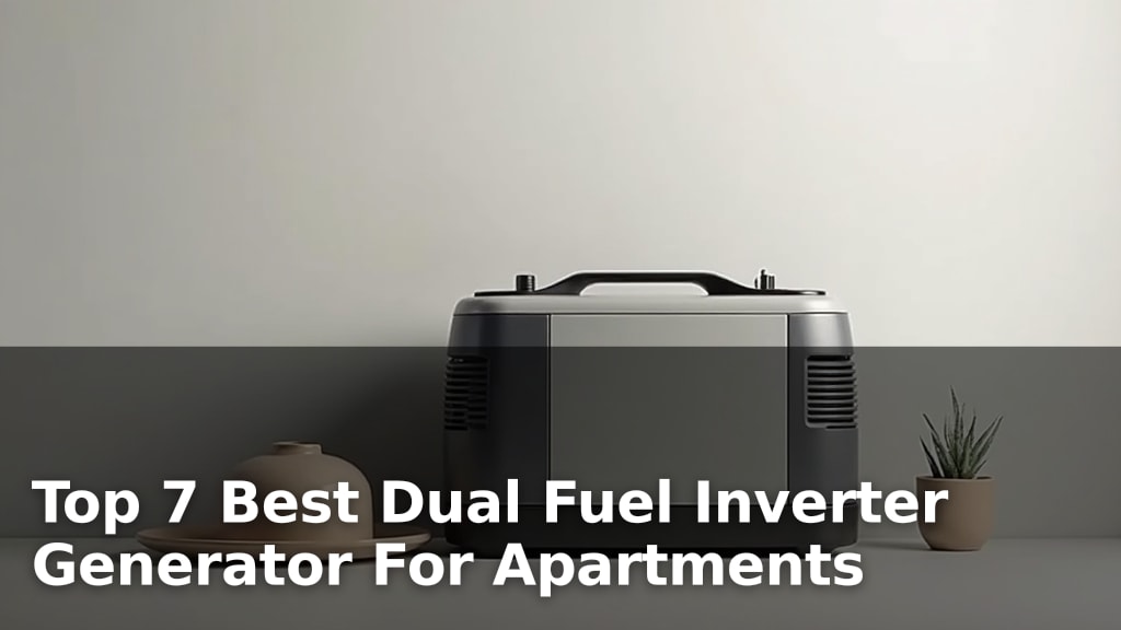 Top 7 Best Dual Fuel Inverter Generator For Apartments