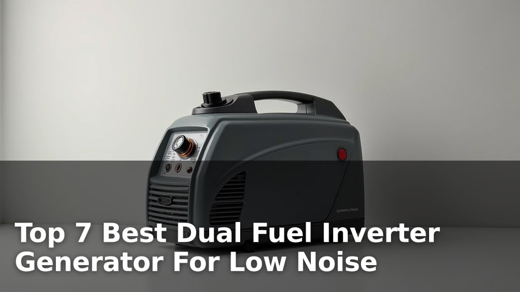 Top 7 Best Dual Fuel Inverter Generator For Low Noise