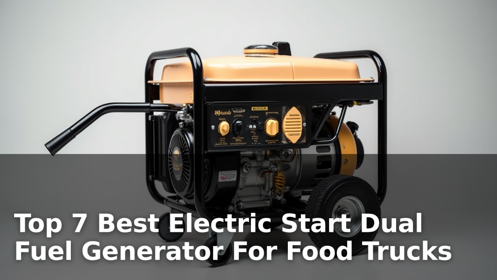 Top 7 Best Electric Start Dual Fuel Generator For Food Trucks