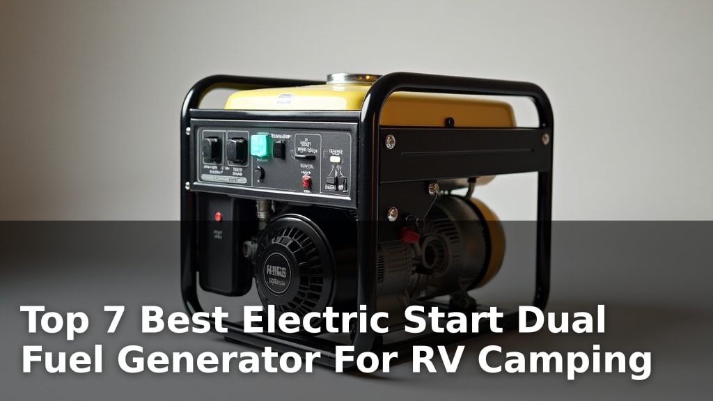 Top 7 Best Electric Start Dual Fuel Generator For RV Camping