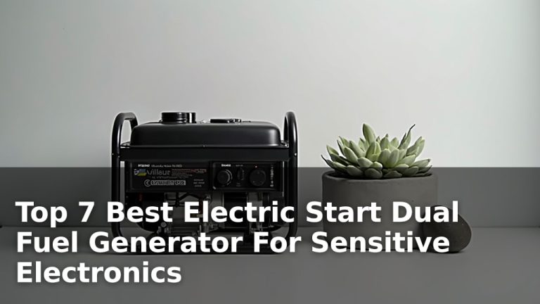 Top 7 Best Electric Start Dual Fuel Generator For Sensitive Electronics