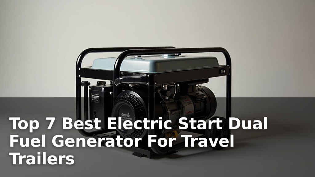 Top 7 Best Electric Start Dual Fuel Generator For Travel Trailers