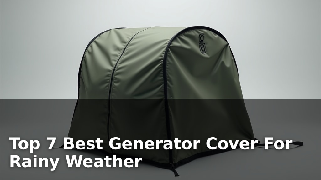 Top 7 Best Generator Cover For Rainy Weather