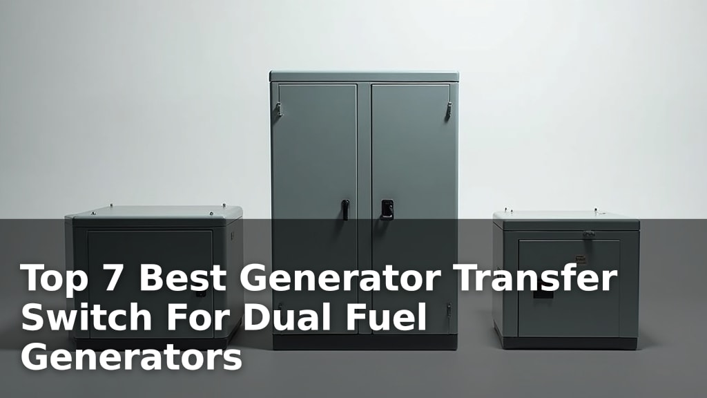 Top 7 Best Generator Transfer Switch For Dual Fuel Generators