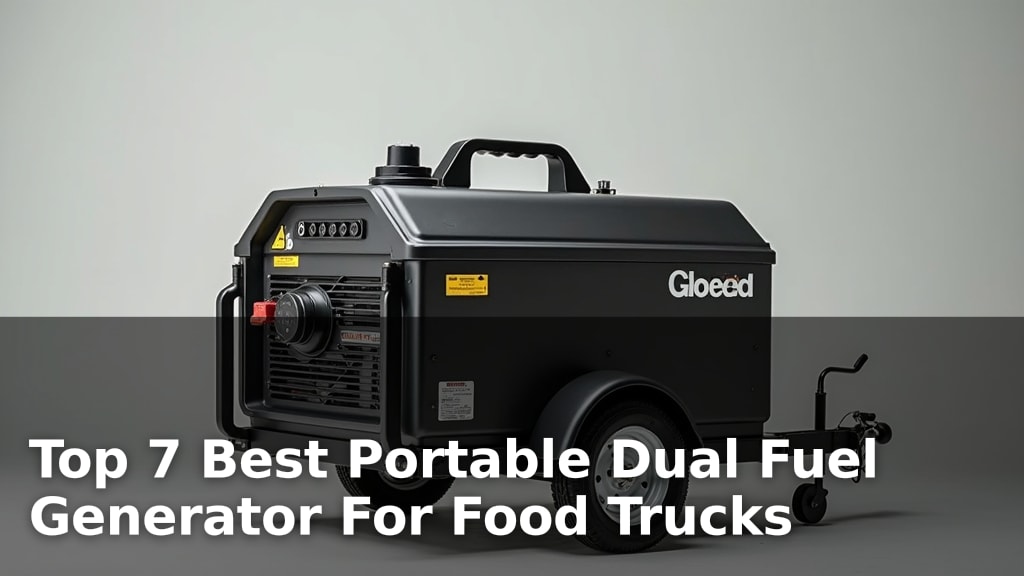 Top 7 Best Portable Dual Fuel Generator For Food Trucks