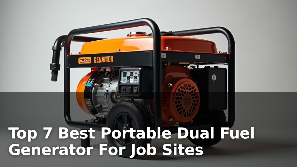 Top 7 Best Portable Dual Fuel Generator For Job Sites
