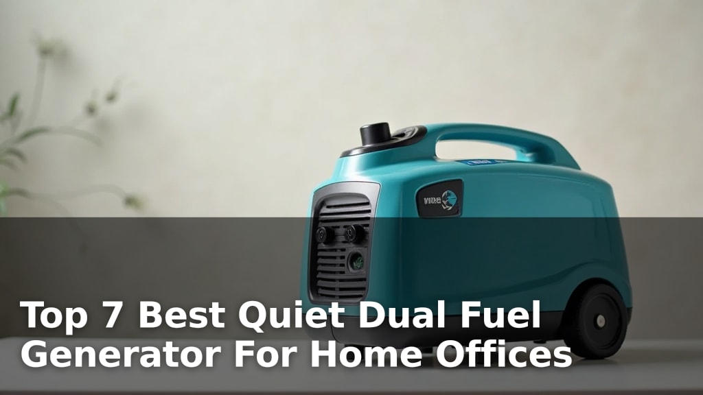 Top 7 Best Quiet Dual Fuel Generator For Home Offices