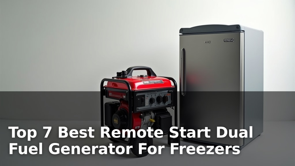 Top 7 Best Remote Start Dual Fuel Generator For Freezers