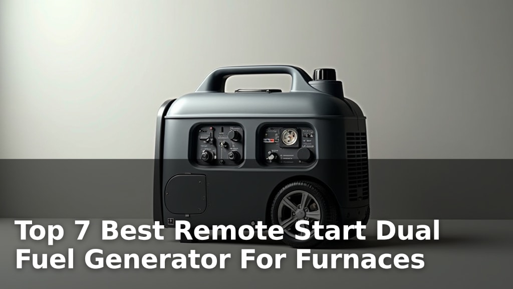 Top 7 Best Remote Start Dual Fuel Generator For Furnaces