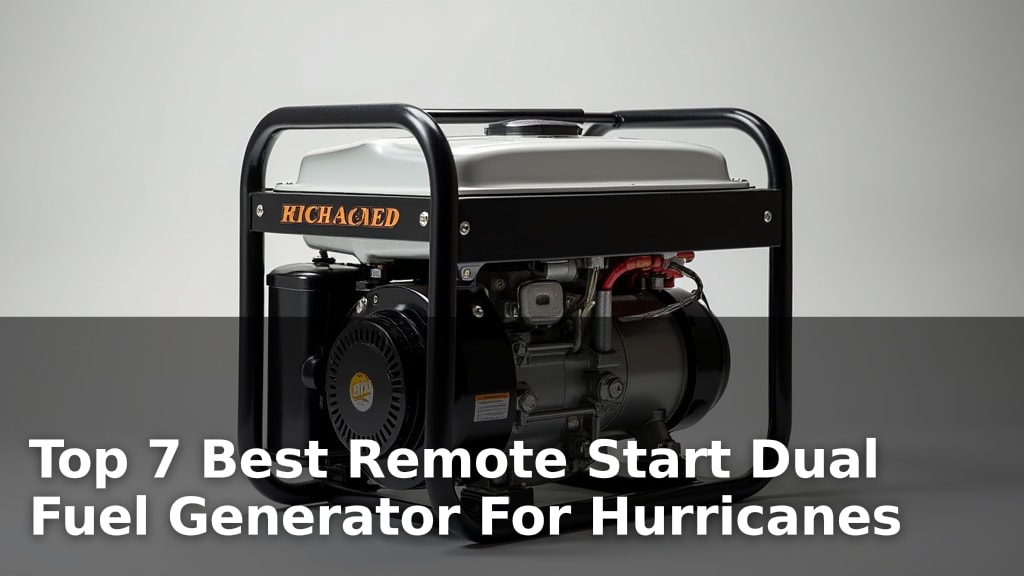 Top 7 Best Remote Start Dual Fuel Generator For Hurricanes