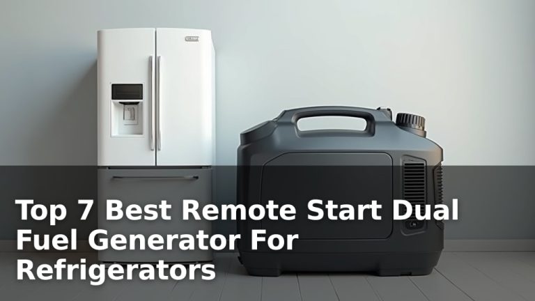 Top 7 Best Remote Start Dual Fuel Generator For Refrigerators