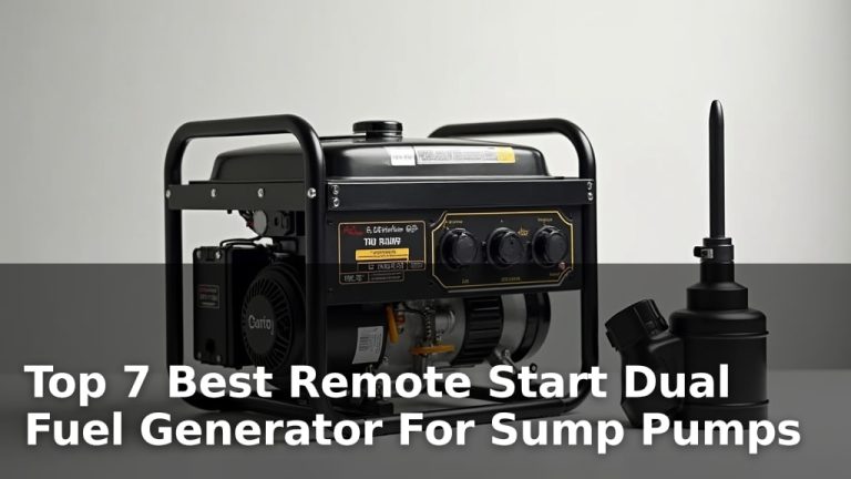 Top 7 Best Remote Start Dual Fuel Generator For Sump Pumps