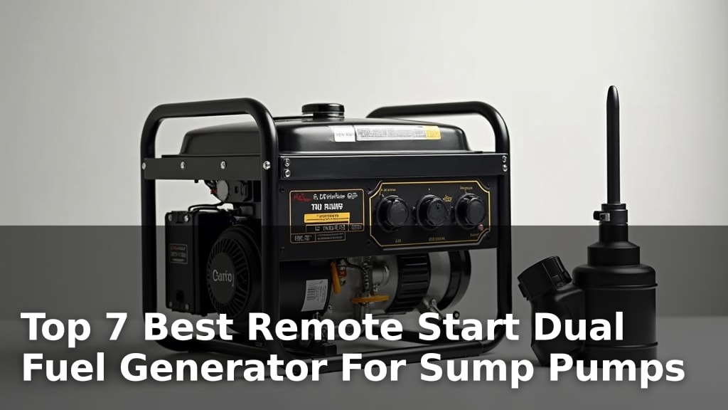 Top 7 Best Remote Start Dual Fuel Generator For Sump Pumps