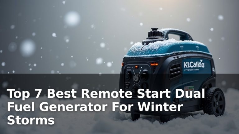 Top 7 Best Remote Start Dual Fuel Generator For Winter Storms