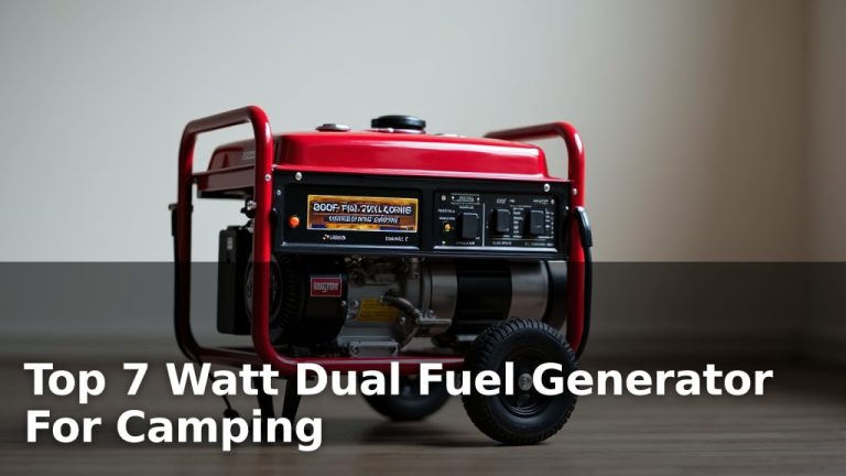 Top 7 Watt Dual Fuel Generator For Camping