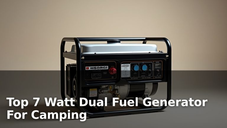 Top 7 Watt Dual Fuel Generator For Camping