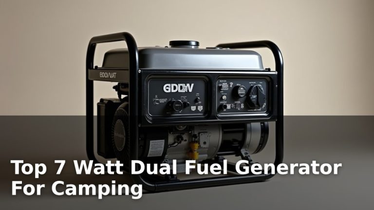 Top 7 Watt Dual Fuel Generator For Camping