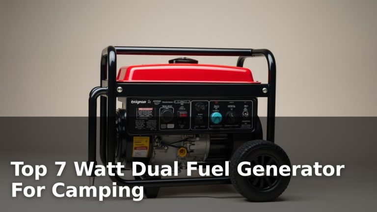 Top 7 Watt Dual Fuel Generator For Camping