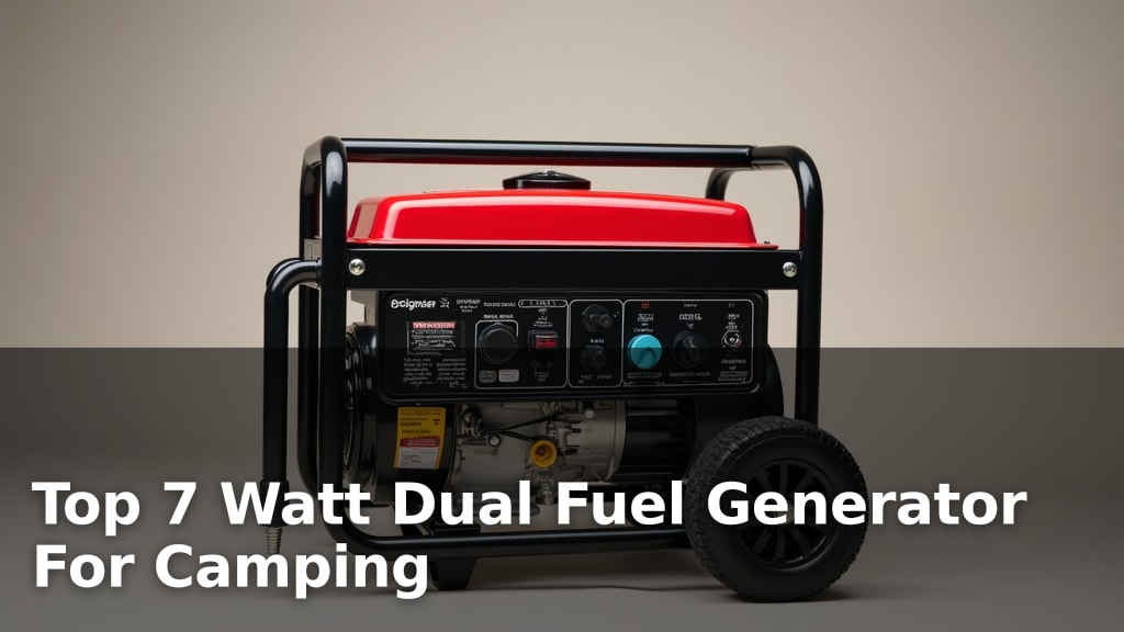 Top 7 Watt Dual Fuel Generator For Camping