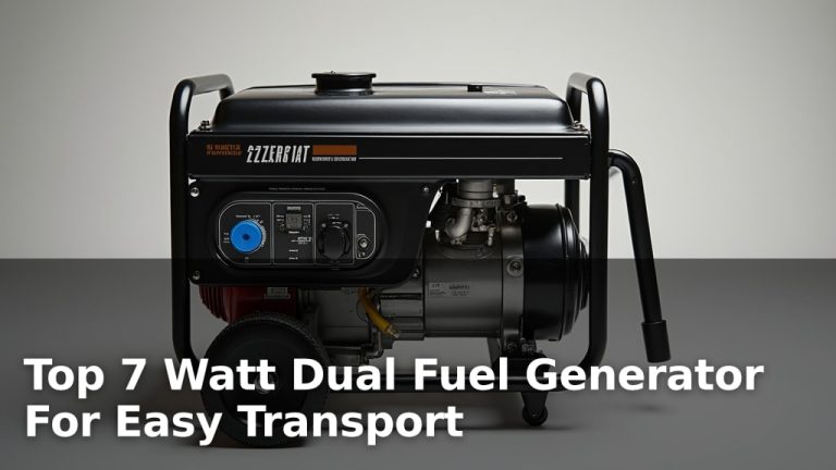 Top 7 Watt Dual Fuel Generator For Easy Transport