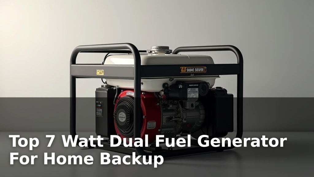 Top 7 Watt Dual Fuel Generator For Home Backup