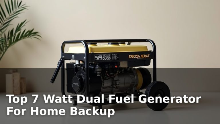 Top 7 Watt Dual Fuel Generator For Home Backup