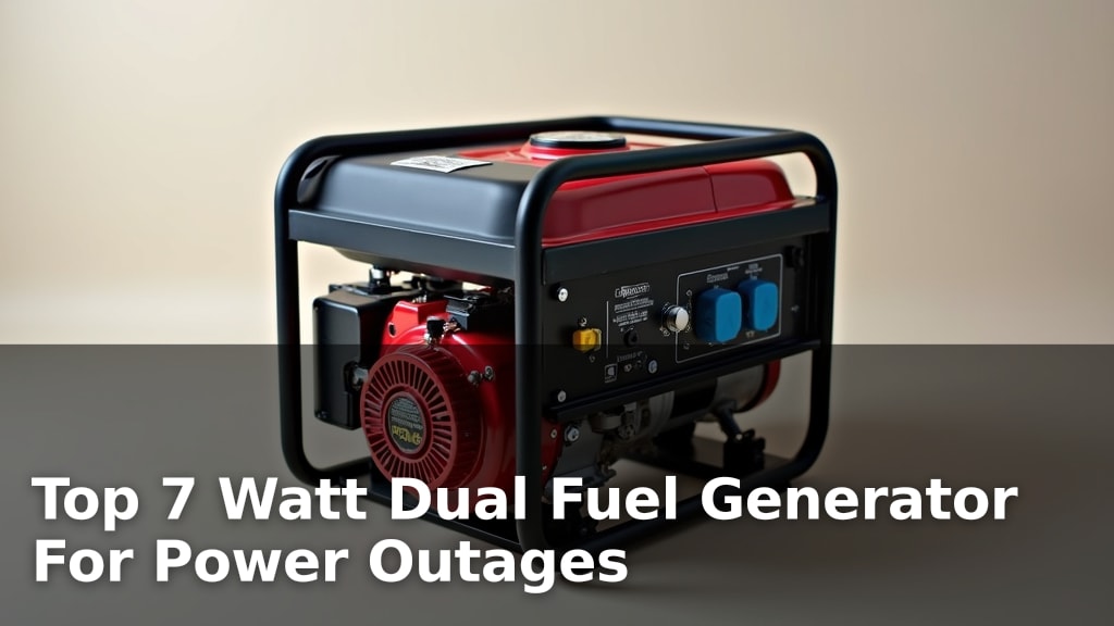 Top 7 Watt Dual Fuel Generator For Power Outages