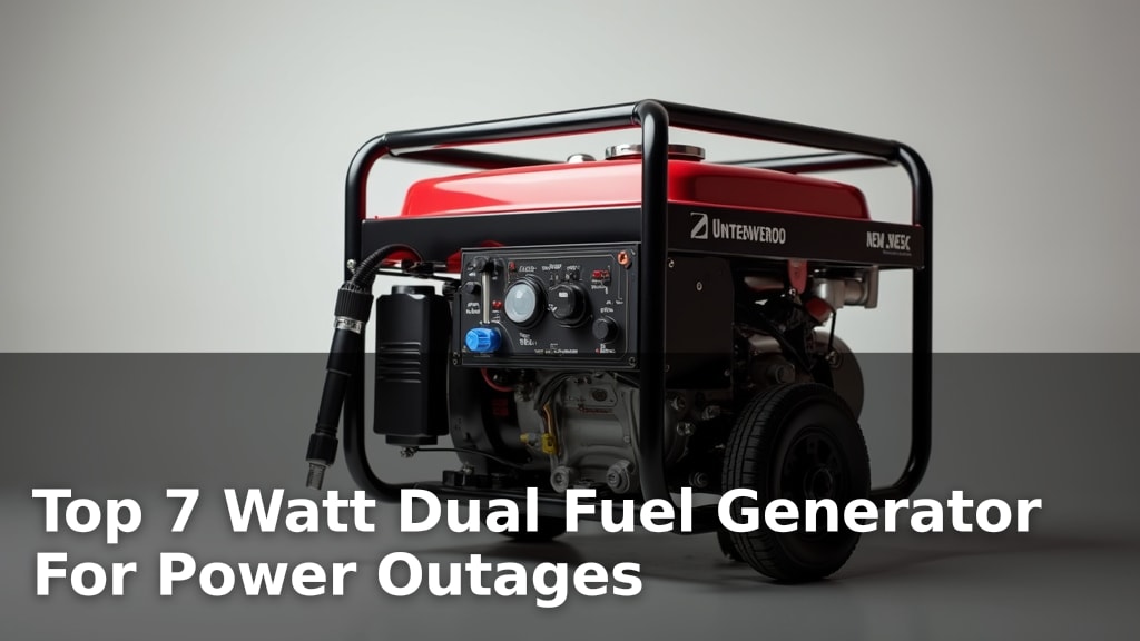 Top 7 Watt Dual Fuel Generator For Power Outages
