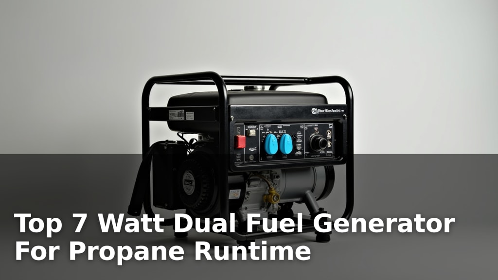 Top 7 Watt Dual Fuel Generator For Propane Runtime