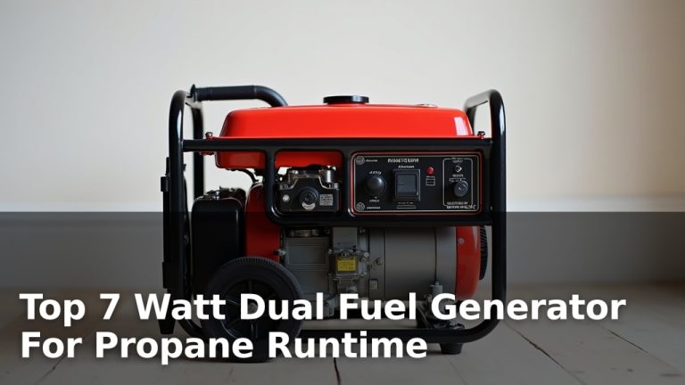 Top 7 Watt Dual Fuel Generator For Propane Runtime