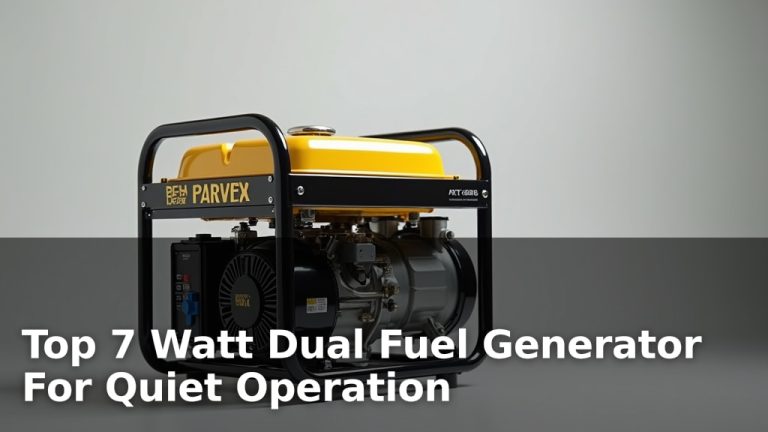Top 7 Watt Dual Fuel Generator For Quiet Operation