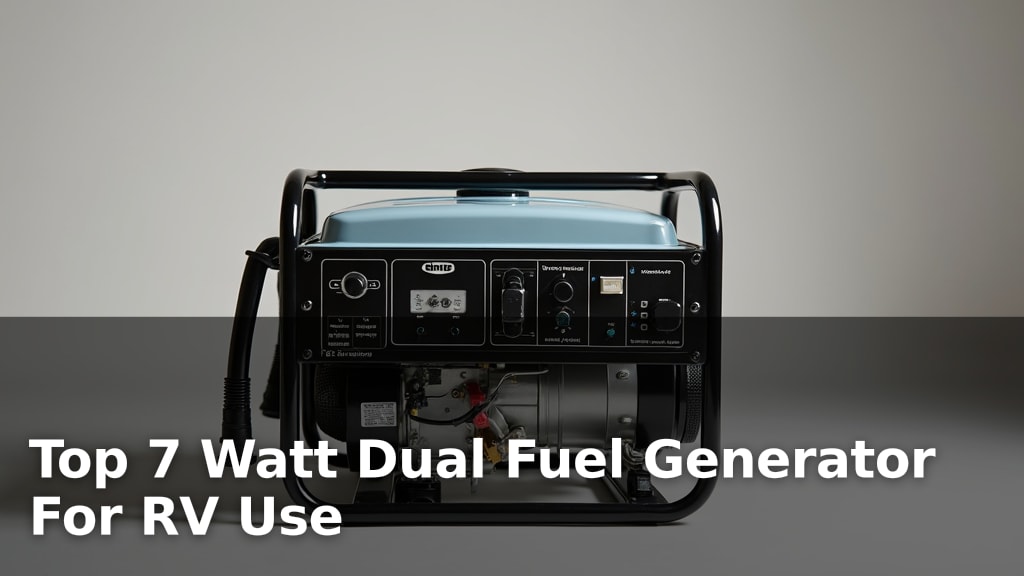 Top 7 Watt Dual Fuel Generator For RV Use