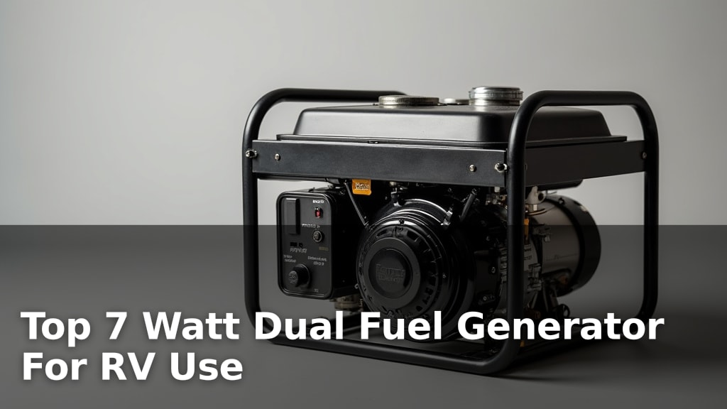 Top 7 Watt Dual Fuel Generator For RV Use