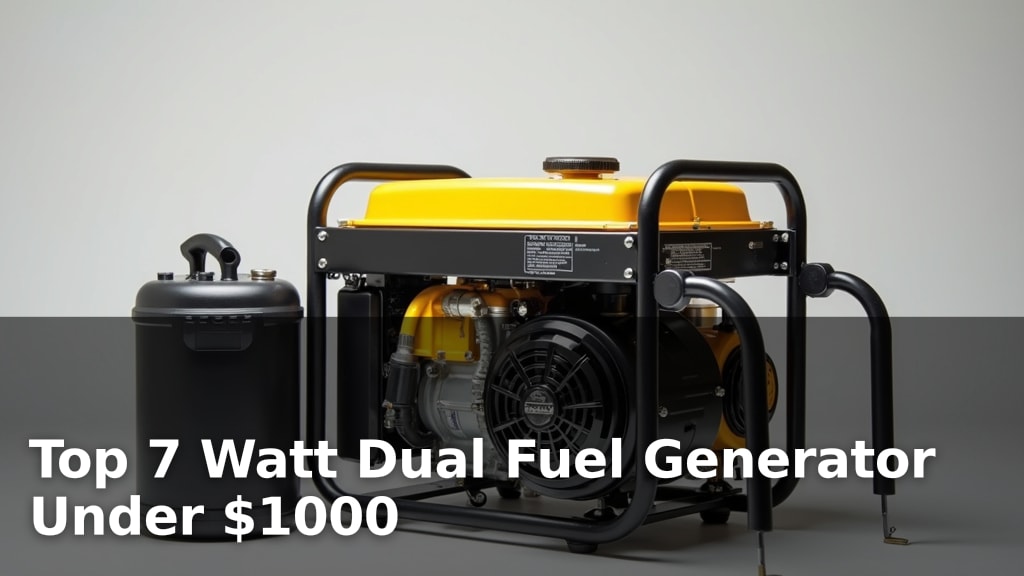 Top 7 Watt Dual Fuel Generator Under $1000