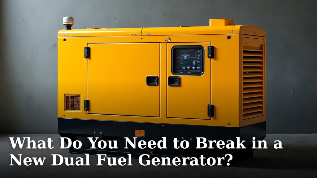 What Do You Need to Break in a New Dual Fuel Generator?