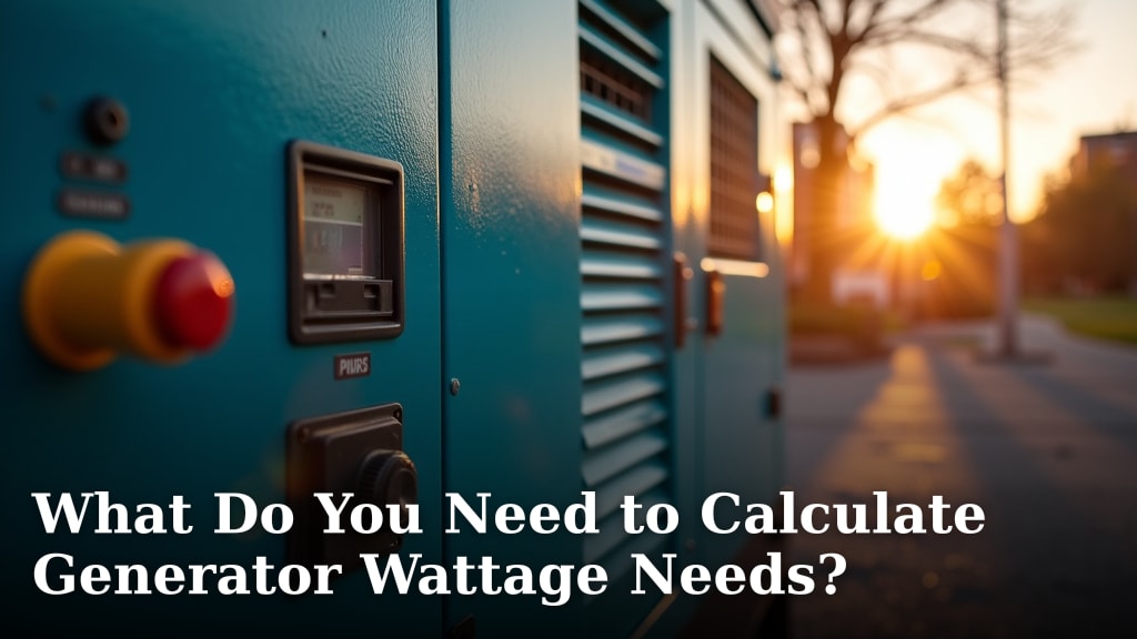What Do You Need to Calculate Generator Wattage Needs?