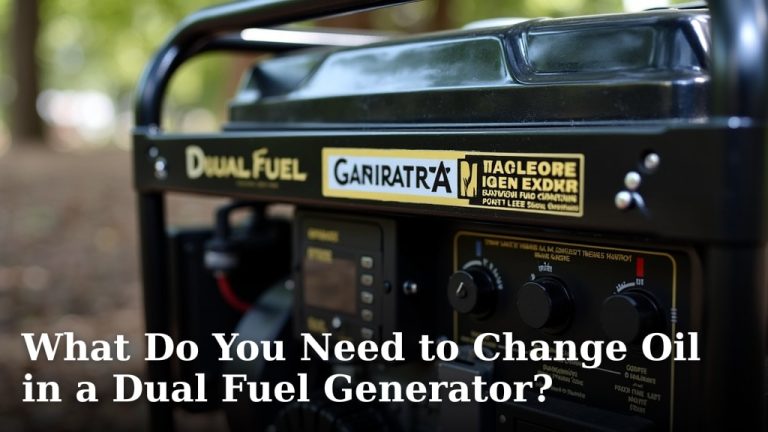 What Do You Need to Change Oil in a Dual Fuel Generator?