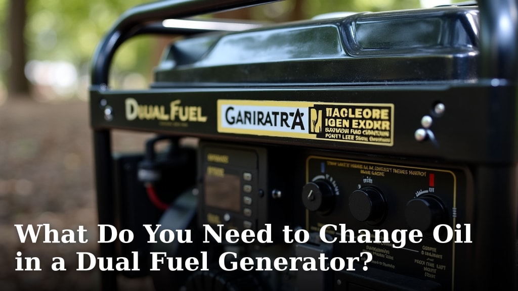 What Do You Need to Change Oil in a Dual Fuel Generator?