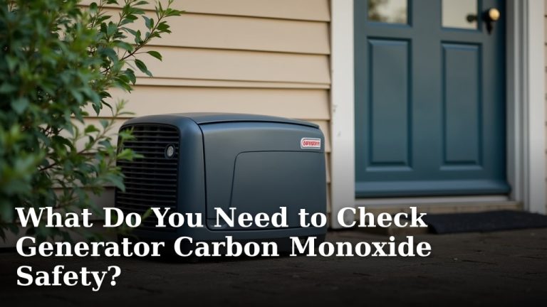What Do You Need to Check Generator Carbon Monoxide Safety?