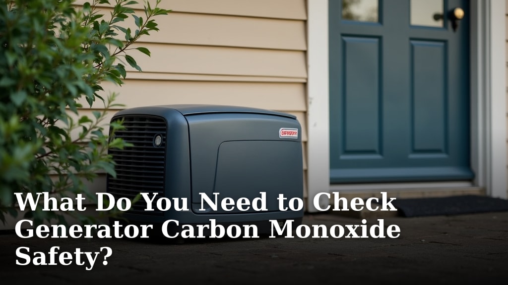 What Do You Need to Check Generator Carbon Monoxide Safety?