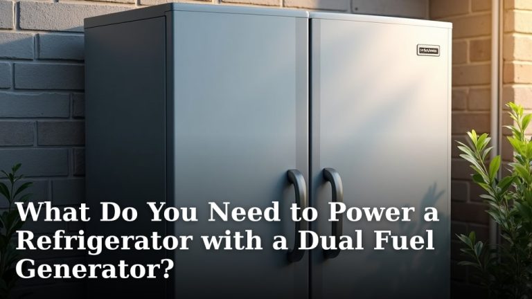 What Do You Need to Power a Refrigerator with a Dual Fuel Generator?