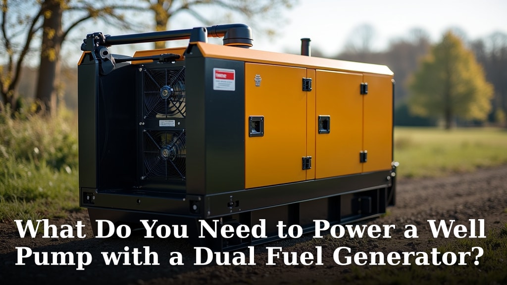 What Do You Need to Power a Well Pump with a Dual Fuel Generator?