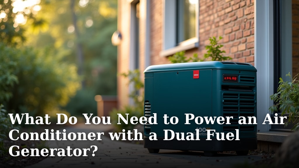 What Do You Need to Power an Air Conditioner with a Dual Fuel Generator?