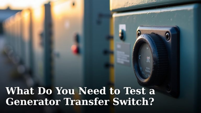 What Do You Need to Test a Generator Transfer Switch?